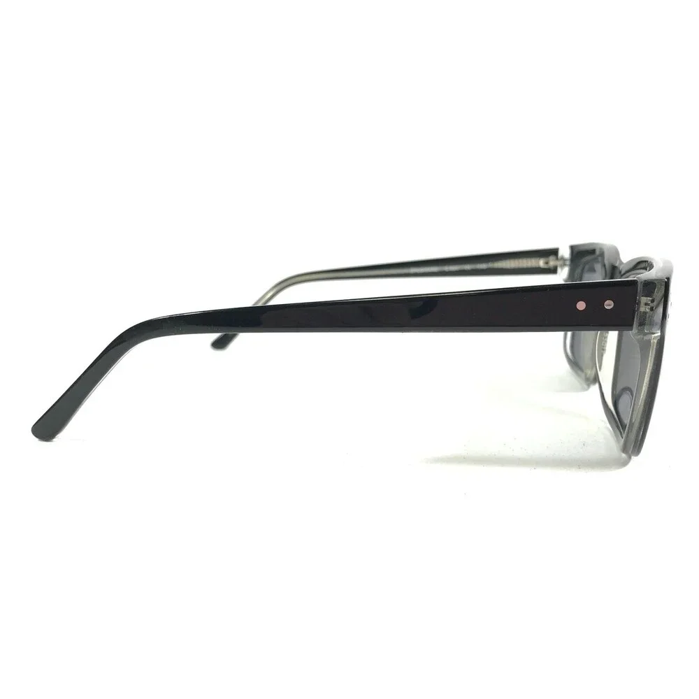 Randy Jackson Sunglasses S912 C.021 Black Clear Square Frames with Black Lenses